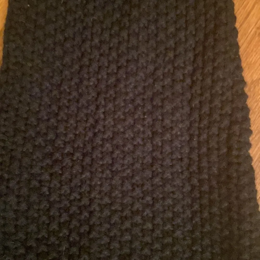 Black infinity scarf crocheted excellent condition